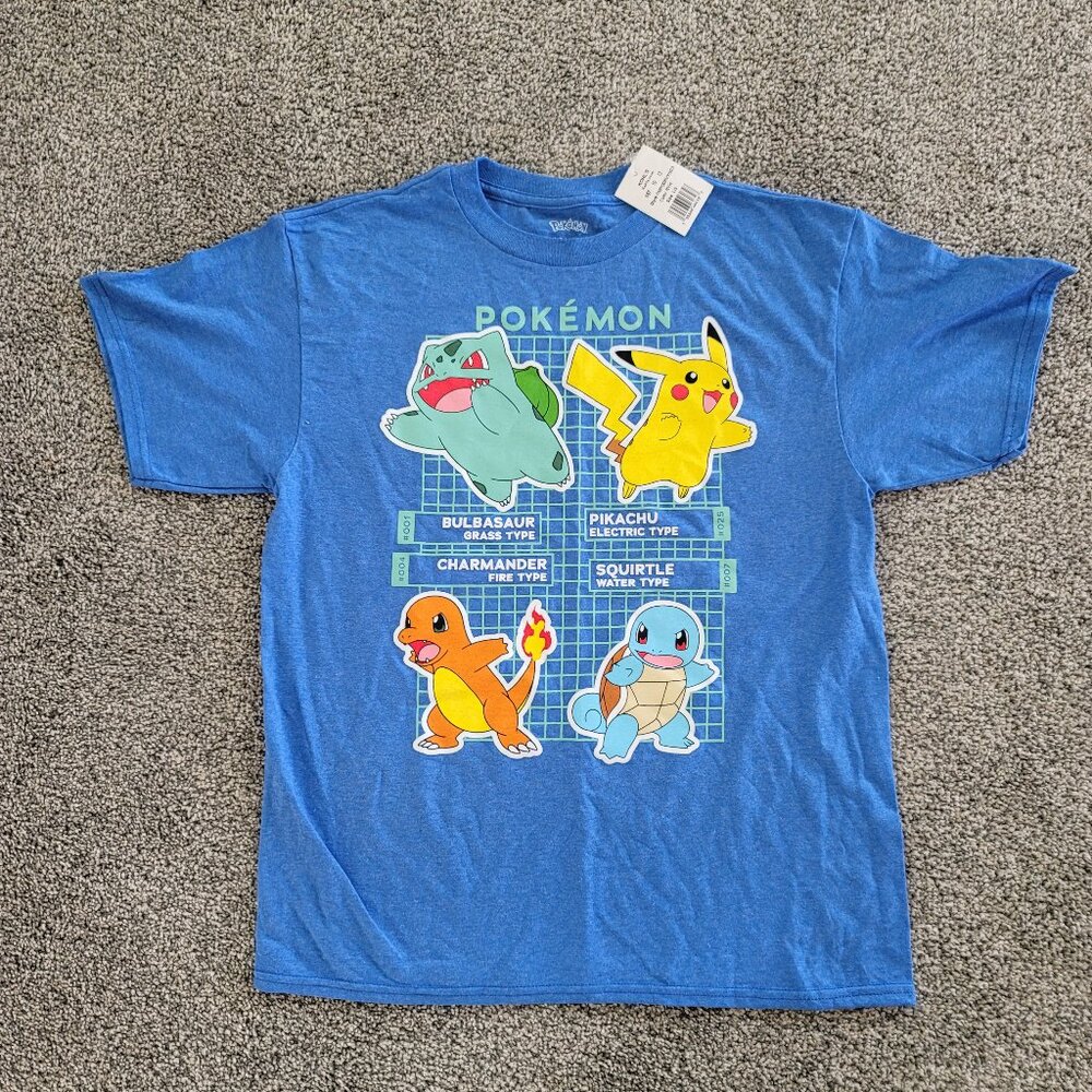 Youth Poke'mon Blue Shirt Large - New with TAG
